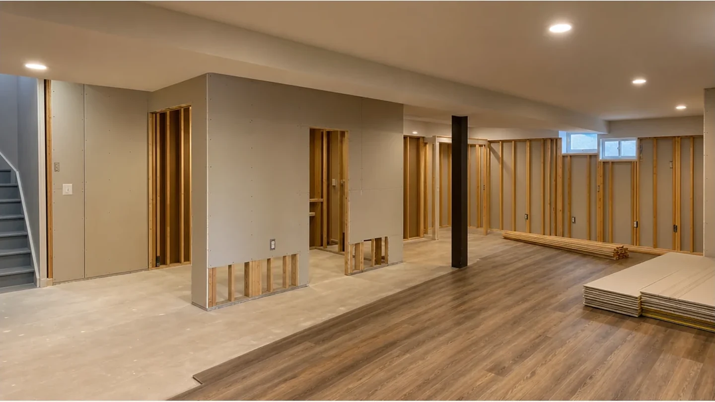 Residential basement finishing project detail for homeowner quote planning
